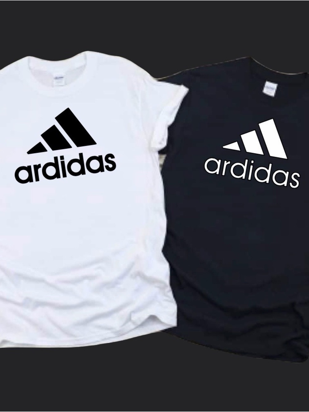 Black or white ardidas good humor funny graphic tee
